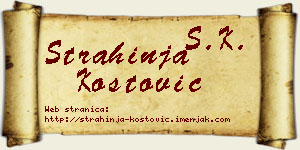 Strahinja Kostović vizit kartica